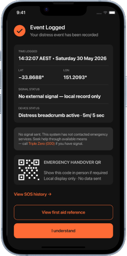 TrackIQ™ app screen